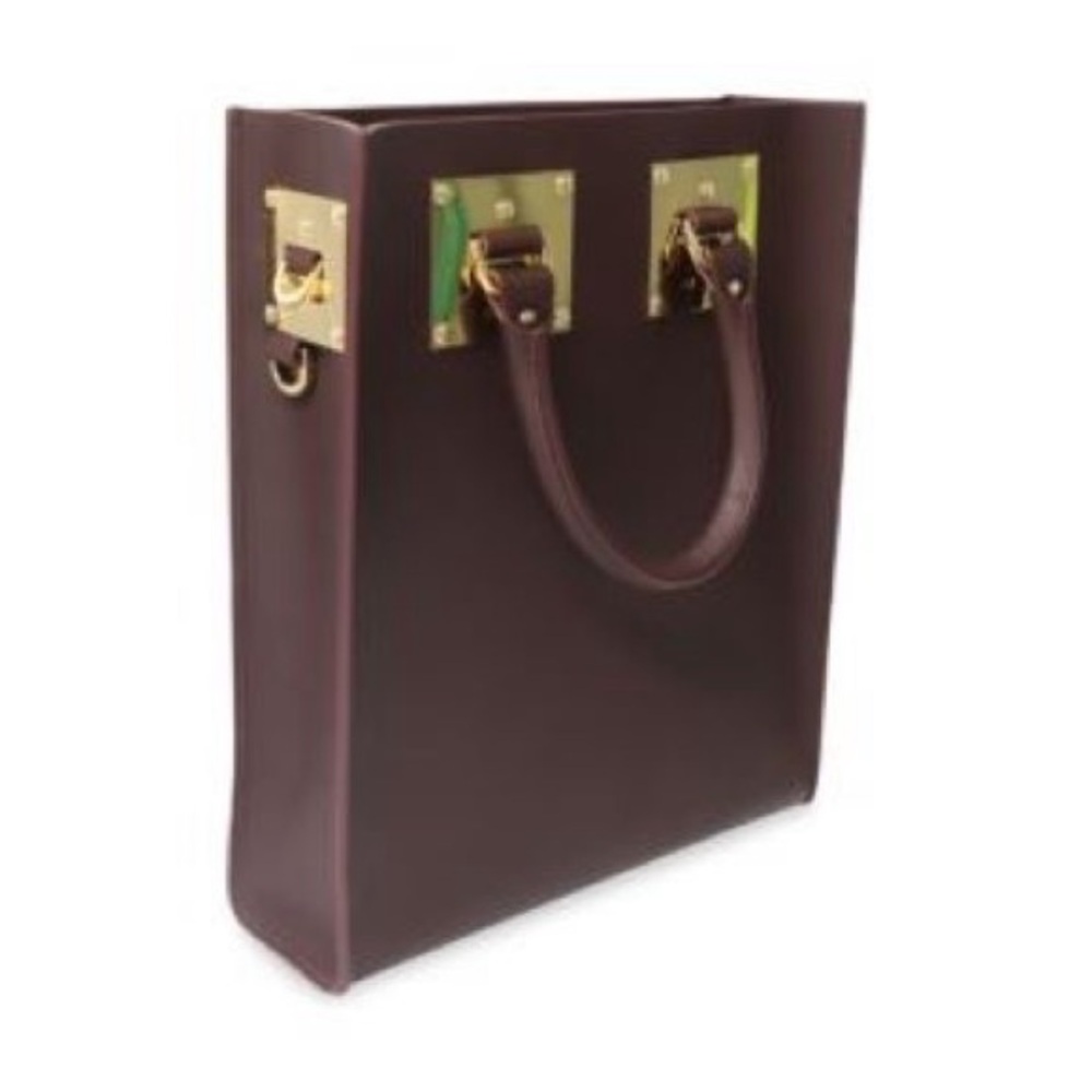 Sophie Hulme Burgundy Albion Tote Bag